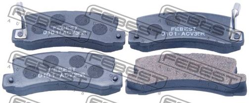 0101-ACV35R PAD KIT, DISC BRAKE, REAR TOYOTA CAMRY OE-Nr. to comp: 04466-33050 